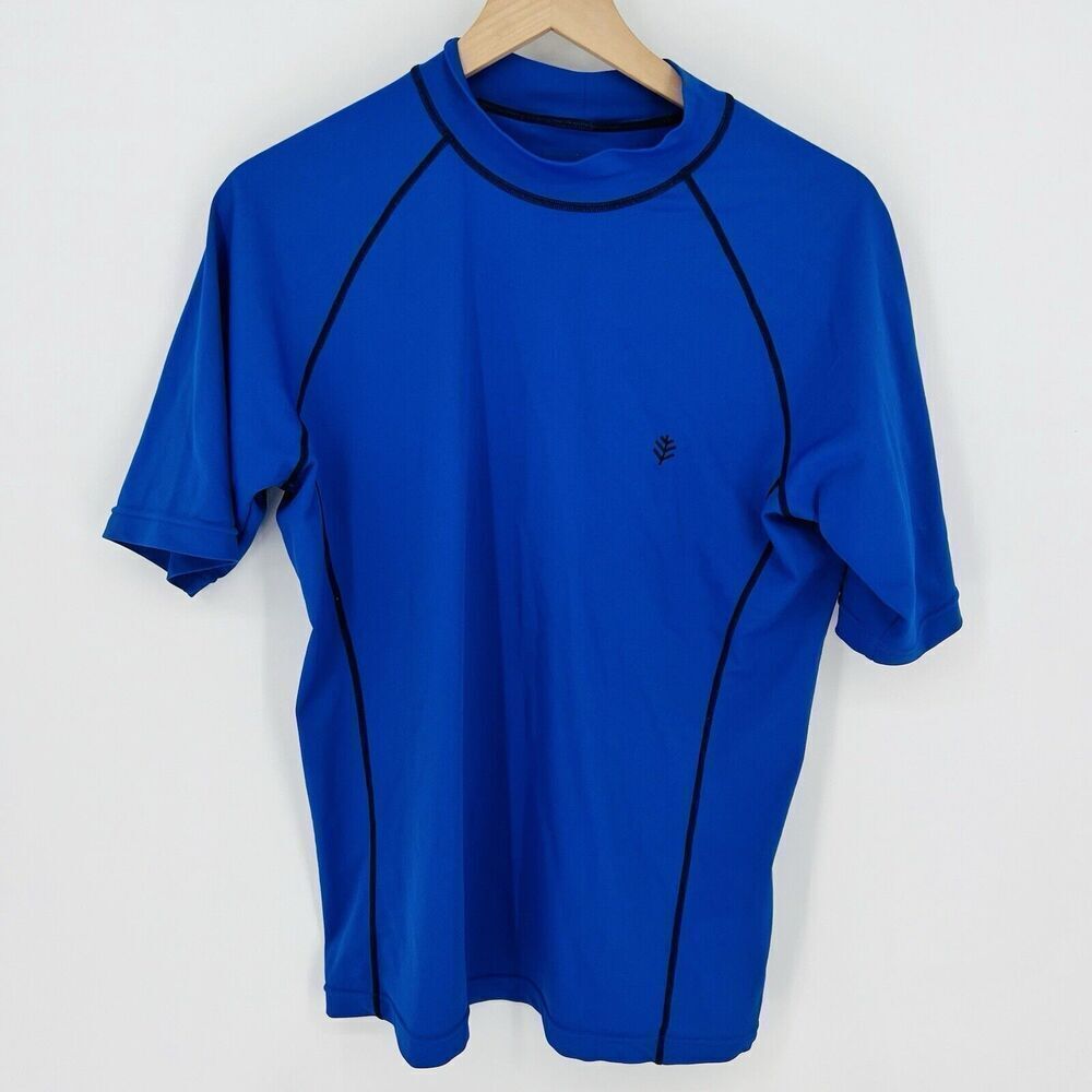 Coolibar Blue Short Sleeve UPF 50 Men’s Shirt Size Medium